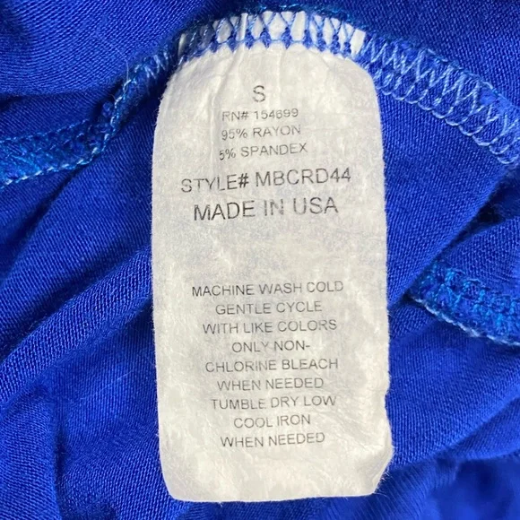 Mother Bee Maternity royal blue 3/4
sleeve ruched dress empire waist Size Small - Picture 9 of 12